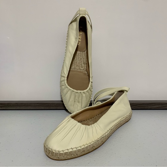 Lauren Ralph Lauren Cecilia Leather Espadrille Flats-Size 5 NWOT - Picture 7 of 11